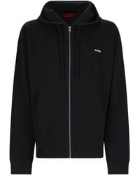 HUGO - Felpa Con Zip E Logo - Lyst