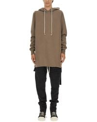 Rick Owens - Oversized Cotton Hoodie With Drawstring Hood - Lyst