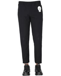 McQueen - jogging Pants With Embroidered Skull - Lyst
