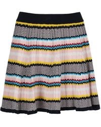 CASABLANCA - Chevron Knit Mini Skirt - Lyst