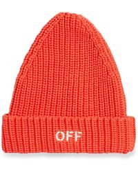 Off-White c/o Virgil Abloh - Cappello Beanie Con Logo - Lyst