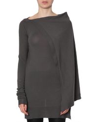 Rick Owens Cashmere Hooded Jumper - Grey
