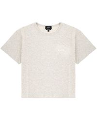 A.P.C. - Logo Crew Neck T-Shirt - Lyst