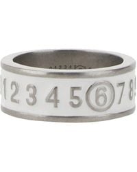 MM6 by Maison Martin Margiela - Anello Con Logo - Lyst