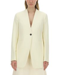 Jil Sander - Single Button Tailored Jacket With Notched Lapel - Lyst