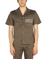 Department 5 - CAMICIA HAWAIANA IN COTONE CON STAMPA LOGO - Lyst