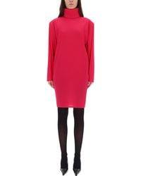 Saint Laurent - Structured Shoulder Dress - Lyst