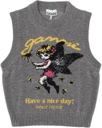 Ganni - Trendy Mini Vest For Ss26 - Lyst