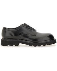 Premiata - Polished Calf Leather Lace-Up Moccasins - Lyst