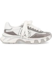 Dolce & Gabbana - Low-Top Mesh And Leather Sneakers - Lyst