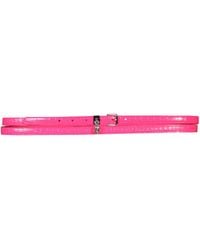 McQueen - Double Belt With Skull And Pavè - Lyst