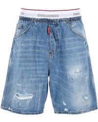 DSquared² - Shorts "Surfer" Con Logo - Lyst