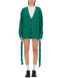 MSGM - Cardigan Con Scollo A V - Lyst