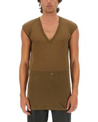 Rick Owens - T-Shirt Con Scollo A V - Lyst