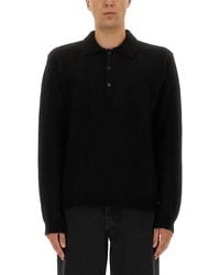 sunflower - Wool Sweater With Polo Collar - Lyst