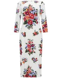 Dolce & Gabbana - Floral Motif Dress - Lyst