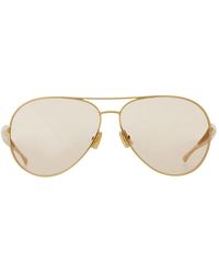 Bottega Veneta - Occhiale Da Sole Aviator "Sardine" - Lyst