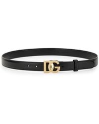 Dolce & Gabbana - Elegant 2.5 Cm Fibbia Logo Belt For - Lyst