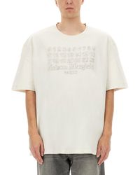 Maison Margiela - Oversized T-Shirt With Embossed Logo Design - Lyst