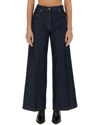 Aspesi - Wide Leg Jeans With High Waist - Lyst