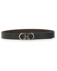 Ferragamo - Reversible Calf Leather Belt - Lyst