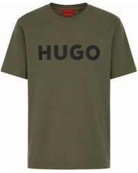 HUGO - Basic Tee With Vibrant Design - Lyst