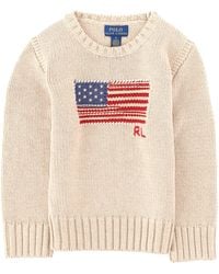 Polo Ralph Lauren - Maglione Girocollo Con Orli A Coste - Lyst