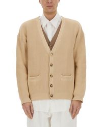 Moschino - Relaxed Fit Organic Cotton Blend Cardigan - Lyst
