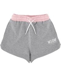 MSGM - Short Con Logo - Lyst