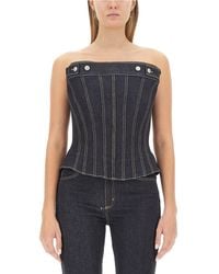 McQueen - Slim Fit Bustier Top - Lyst