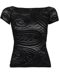 Etro - Top Jacquard Con Motivo Paisley - Lyst
