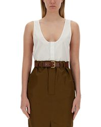 Saint Laurent - Sleeveless Tops - Lyst