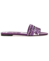 Dolce & Gabbana - Embroidered Slides - Lyst