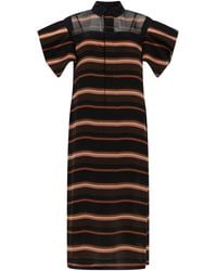 Sacai - Midi Dress With "Horizontal Stripe" Print - Lyst