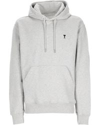 Ami Paris - Felpa Con Logo E Cappuccio - Lyst