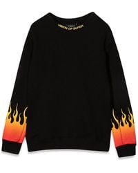 Vision Of Super - Crewneck With Shaded Flames - Lyst
