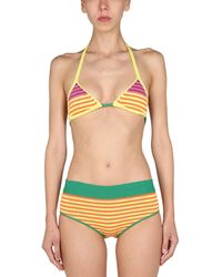 Gallo 1927 Micro Triangle Bikini Top With Striped Pattern - Multicolour