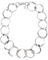 Raf Simons - COLLANA LINKED RINGS IN OTTONE - Lyst
