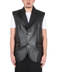 MM6 by Maison Margiela - Leather Vest - Lyst