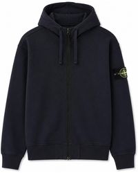 Stone Island - Felpa Con Patch Logo - Lyst