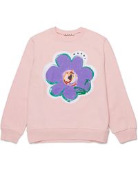 Marni - Sweatshirt With "Flower" Logo - Lyst