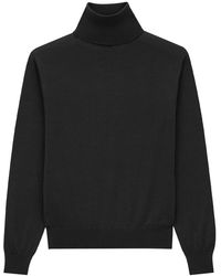 Saint Laurent - Cashmere, Wool And Silk Turtleneck Pullover - Lyst