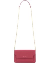 Marni - PORTAFOGLI IN PELLE CON TRACOLLA - Lyst