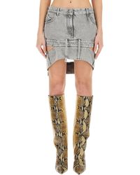The Attico - Denim Mini Skirt - Lyst