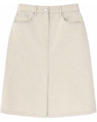 A.P.C. - Solid Midi Skirt - Lyst