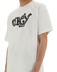 Obey - Logo Print T-Shirt - Lyst