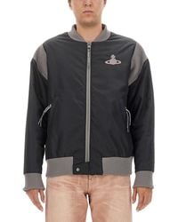 Vivienne Westwood - Bomber Jacket With Ribbed Knit Details - Lyst