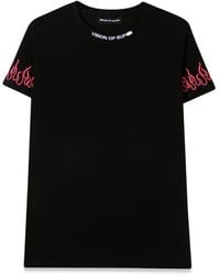 Vision Of Super - Embroidered Tshirt Fuchsia Flame - Lyst