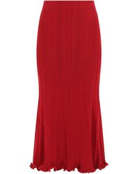Self-Portrait - Viscose Midi Skirt - Lyst