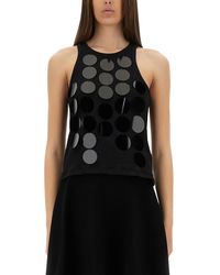 MSGM - Fitted Cotton Top - Lyst